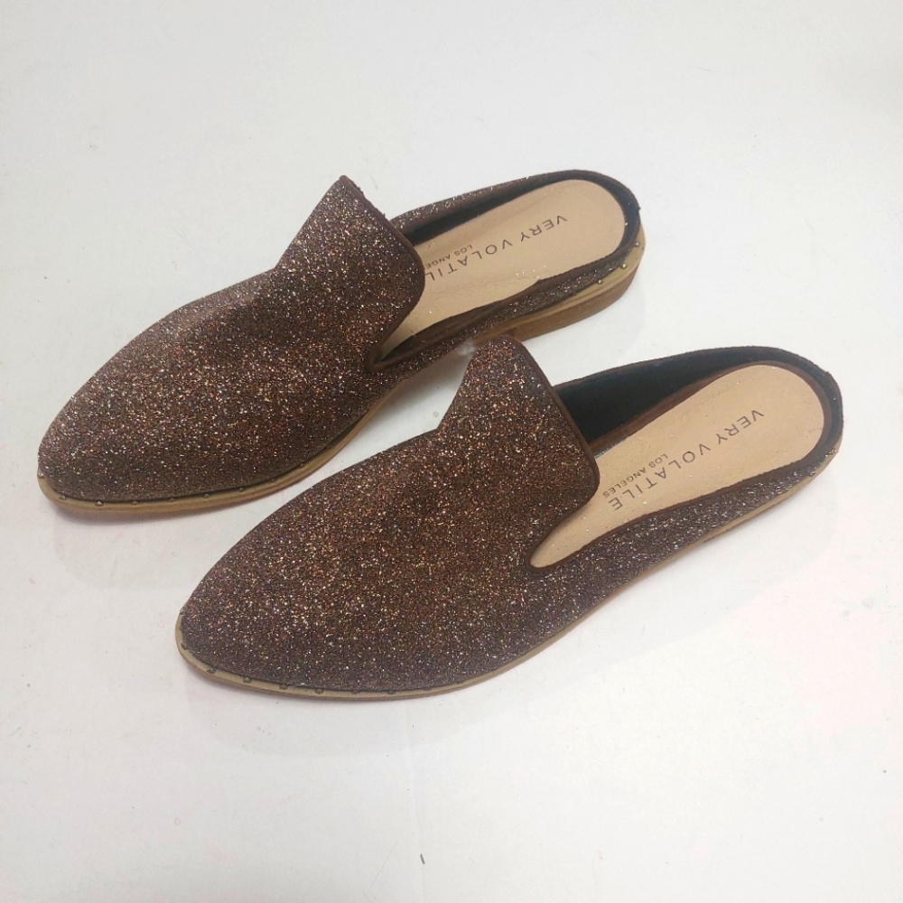 Very Volatile Glitter Loafers Size 9